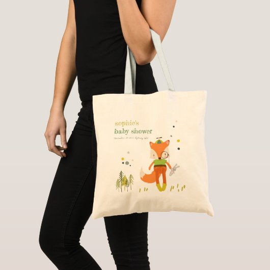 Elegante rustikale Niedliche Woodland Fun Fox Kind Tragetasche (Vorderseite (Produkt))
