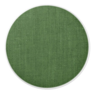 Elegante rustikale olivgrüne Jute-Textur-Material Keramikknauf