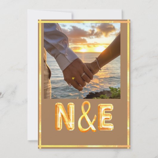 Elegante rustikale orangefarbene Blume Einladung (Rückseite)