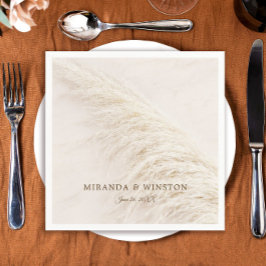 Elegante Rustikale Pampas Grass Wedding Serviette