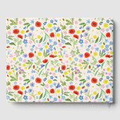 Elegante rustikale Partyflora Gästebuch (Rückseite)