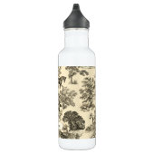 Elegante Rustikale Pferde Bäume Beige Tan Edelstahlflasche (Rechts)