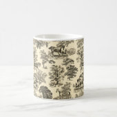 Elegante Rustikale Pferde Bäume Beige Tan Kaffeetasse (Mittel)