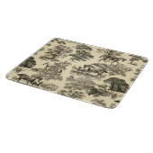 Elegante Rustikale Pferde Bäume Beige Tan Schneidebrett (Ecke)