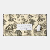 Elegante Rustikale Pferde Bäume Beige Tan Schreibtischunterlage (Tastatur & Maus)