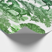 Elegante Rustikale Pferde Blaue Grüne Wiese Geschenkpapier (Ecke)