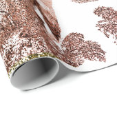Elegante Rustikale Pferde Rote Brown Toile Geschenkpapier (Rolleneckpunkt)