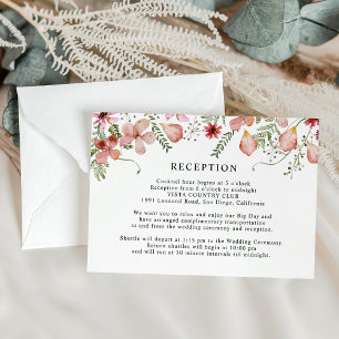 Elegante rustikale Pfirsichhochzeit Begleitkarte