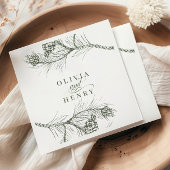 Elegante Rustikale Pine Branch Woodland Hochzeit Serviette