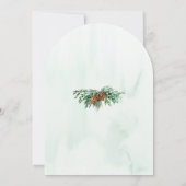 Elegante Rustikale Pine Forest Arch Engagement Par Einladung (Rückseite)