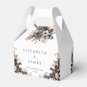 Elegante Rustikale Pinecones Forest Wedding Geschenkschachtel (Rückseite)