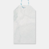 Elegante rustikale Pink Poppy Blumenhochzeit Geschenkanhänger (Rückseite)