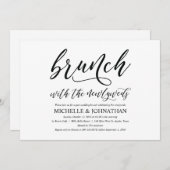 Elegante Rustikale Post Wedding Brunch Einladungsk Einladung (Vorne/Hinten)