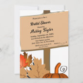 Elegante rustikale Pumpkin Blätter Fall Brautparty Einladung (Vorderseite)