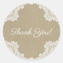 Elegante rustikale Romance White Lace & Kraft Wedd