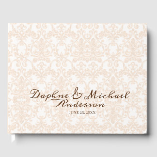 Elegante rustikale rosa Hochzeit Moderne, einfache Gästebuch