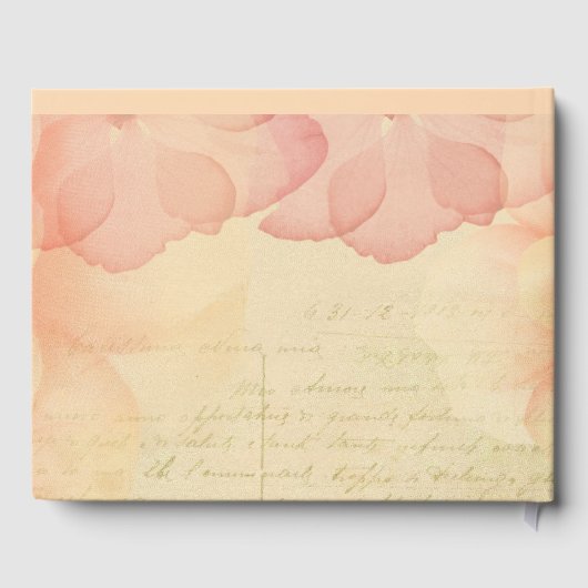 Elegante rustikale rosa Hochzeit Moderne, einfache Gästebuch (Rückseite)