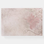 Elegante rustikale rosa Hochzeit Moderne, einfache Gästebuch (Rückseite)