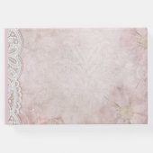Elegante rustikale rosa Hochzeit Moderne, einfache Gästebuch (Rückseite)