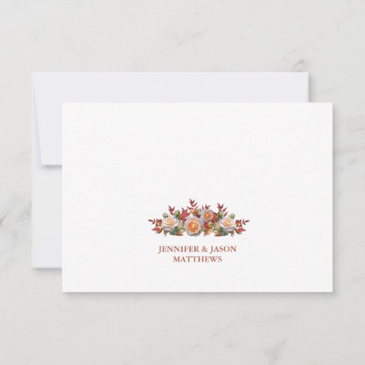 Elegante Rustikale Rosa Rosengarten Weihnachten Dankeskarte (Rückseite)