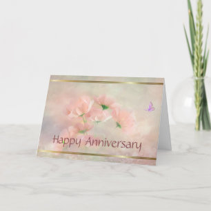 Elegante rustikale rosafarbene Floral-Hochzeitskar Karte