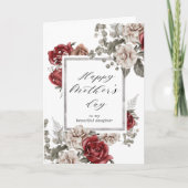 elegante rustikale Rose glücklich Mutter Tageskart Karte (Vorderseite)