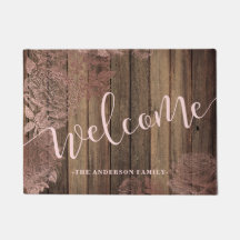 Elegante rustikale Rose Goldholz-Print-Brauch will