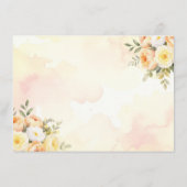 Elegante rustikale Rose QR Code Wasserfarbenhochze Begleitkarte (Rückseite)