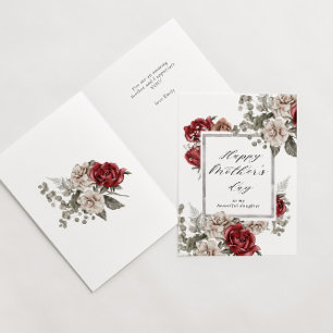 elegante rustikale Rosen Happy Muttertagskarte Karte