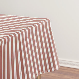 Elegante Rustikale, rote, französische Streifen Tischdecke