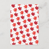 Elegante rustikale Rote Herbstlaube Hochzeitsdetai Begleitkarte (Rückseite)