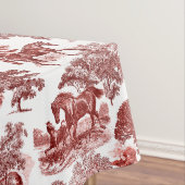 Elegante Rustikale Rote Pferde Tischdecke (Beispiel)
