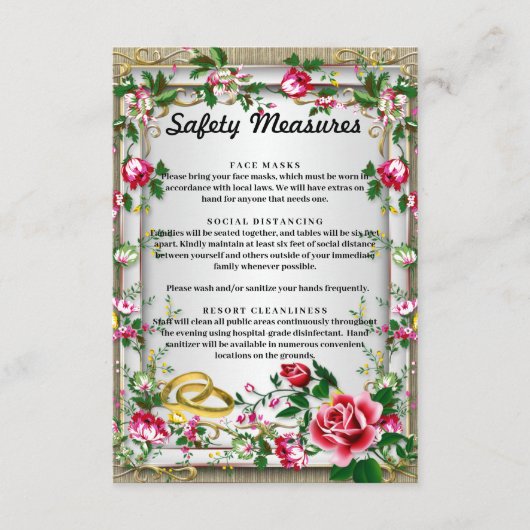 Elegante rustikale Rote Rosen Hochzeitschutzmaßnah Begleitkarte (Vorderseite)