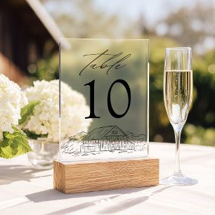 Elegante Rustikale Scheune Acryl Hochzeit Tisch Nu Acryleinladungen