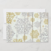 Elegante Rustikale Schneeflocken Weihnachten Einladung (Rückseite)