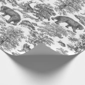 Elegante Rustikale Schwarzwald-Tiere Toile Geschenkpapier (Ecke)