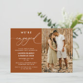 Elegante rustikale Skriptbindungspartei Einladung (Stehend Vorderseite)