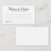 Elegante rustikale Skriptratgeber & Wunschkarte Hinweiskarte (Vorne/Hinten)