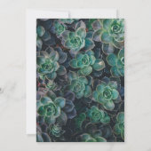 Elegante rustikale Smaragdgrün Hochzeit Einladung (Rückseite)