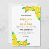 Elegante Rustikale Sommerblumenhochzeit Einladung (Vorderseite)