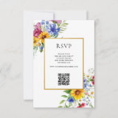 Elegante Rustikale Sommerblumenhochzeit RSVP Karte (Vorderseite)