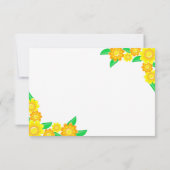 Elegante Rustikale Sommerblumenhochzeit RSVP Karte (Rückseite)