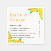 Elegante Rustikale Sommerblumenhochzeit Serviette (Vorderseite)