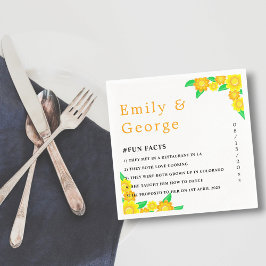 Elegante Rustikale Sommerblumenhochzeit Serviette