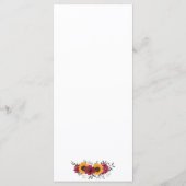 Elegante Rustikale Sonnenblume Blütenblume Burgund Menükarte (Rückseite)