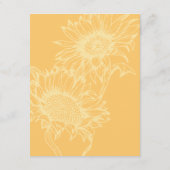 Elegante rustikale Sonnenblume, Einzelheiten zur H Begleitkarte (Rückseite)