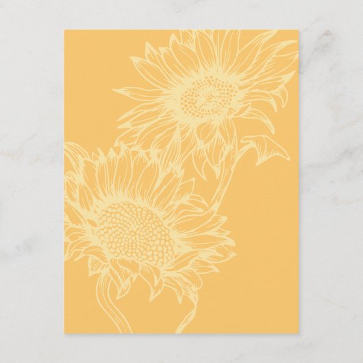 Elegante rustikale Sonnenblume, Einzelheiten zur H Begleitkarte (Rückseite)