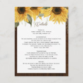 Elegante rustikale Sonnenblume, Einzelheiten zur H Begleitkarte (Vorderseite)