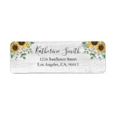 Elegante Rustikale Sonnenblume Eukalyptus-Rücksend (Vorne)