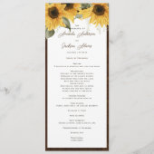 Elegante rustikale Sonnenblume, Hochzeit auf dem L Programm (Vorderseite)